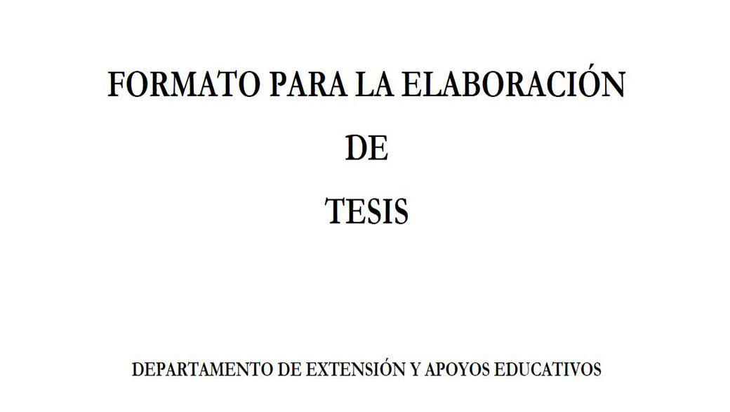Formatos para Tesis y/o Tesina