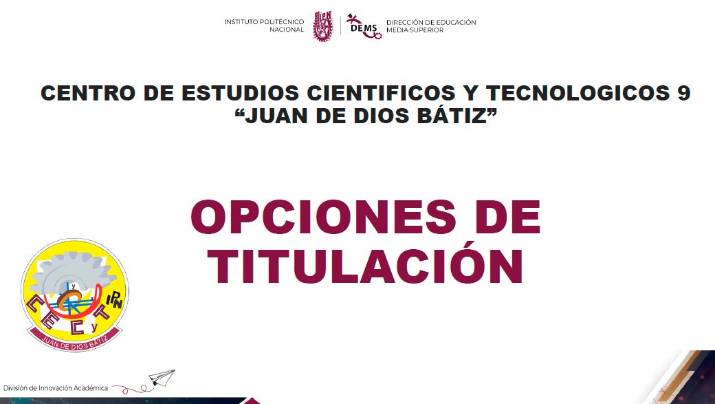 Opciones de Titulación